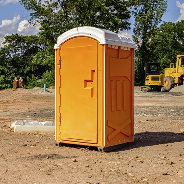 how often are the porta potties cleaned and serviced during a rental period in Dutton